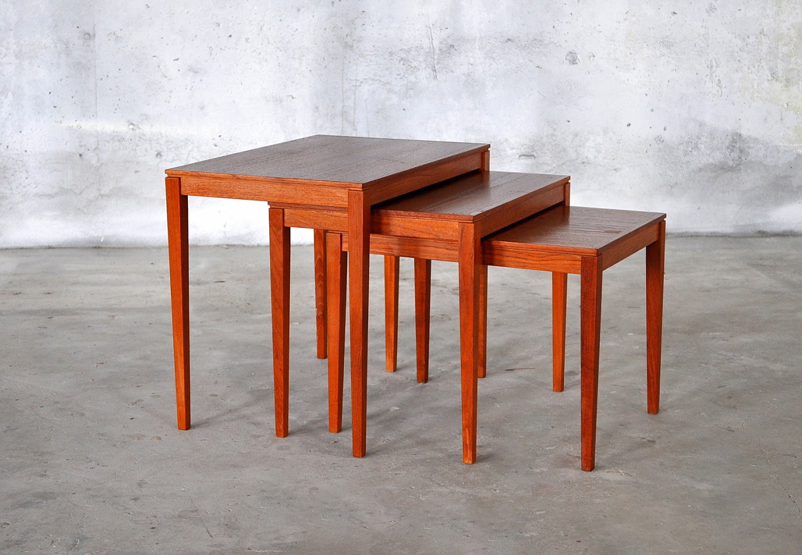 Teak Wood Nesting Tables Furniture