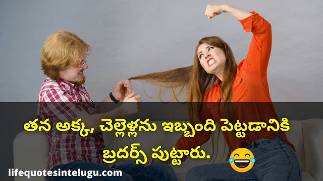 Funny Sister And Brother Quotes In Telugu