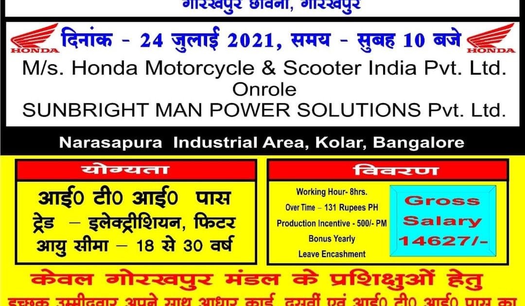 Honda Motorcycle & Scooter Limited Narasapura Industrial Area Kolar