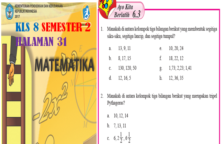 Di bawah ini yang bukan triple pythagoras adalah