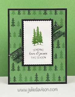 Stampin' Up! July-December 2021 Mini Catalog SNEAK PEEK ~ Peaceful Deer Card + Peaceful Prints DSP (Sale-a-Bration Gift) ~ www.juliedavison.com #stampinup #saleabration2021