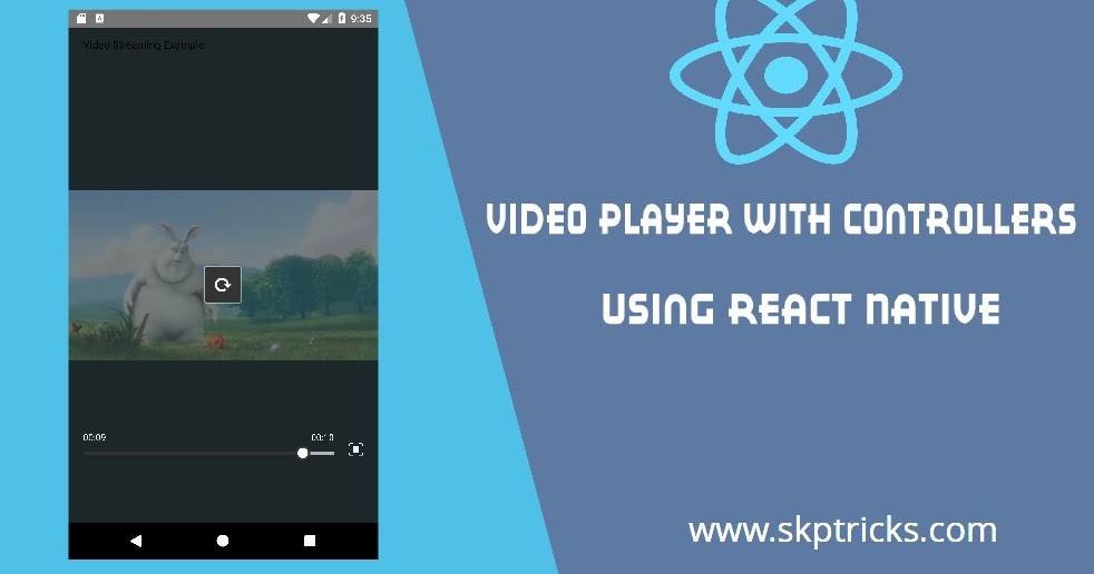 Video player with controllers using React Native SKPTRICKS