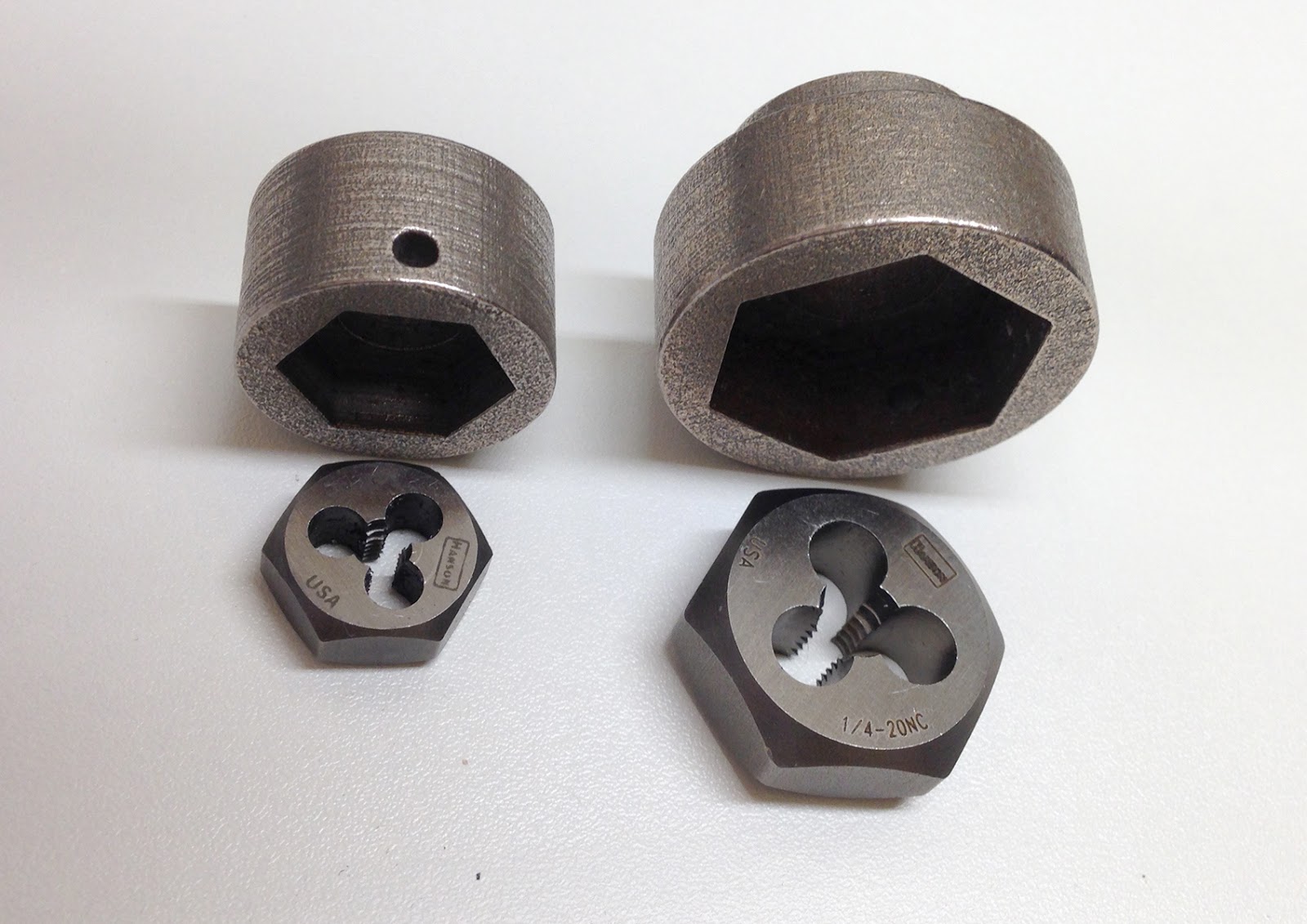 MOWRER WW LATHE TOOLS Hex die adaptors for watchmakers lathe tailstock die holder