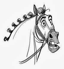 Tangled Coloring Pages Maximus - Rapunzel