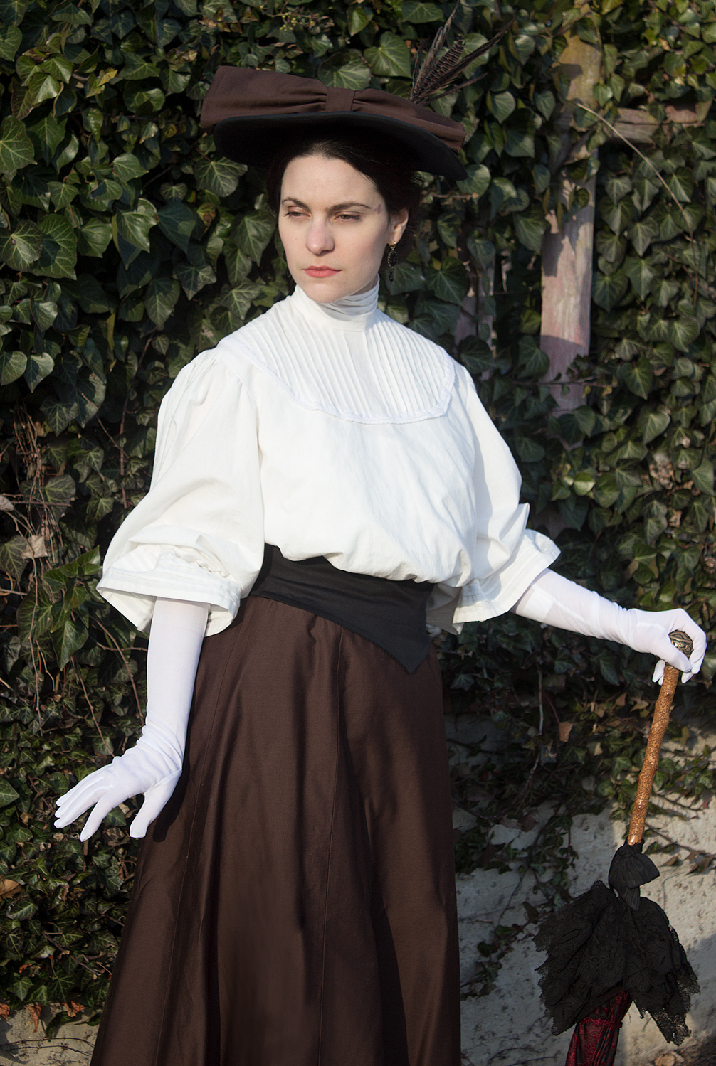 Edwardian jumper dress and tucked blouse (1900-1905)