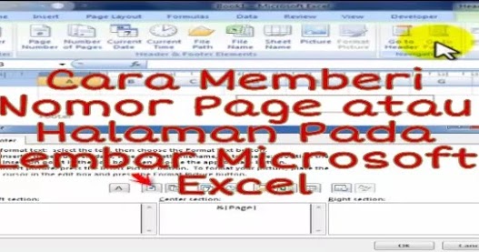 Cara Memberi Nomor Page atau Halaman Pada Lembar Microsoft