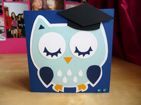 DIY owl gradutation card