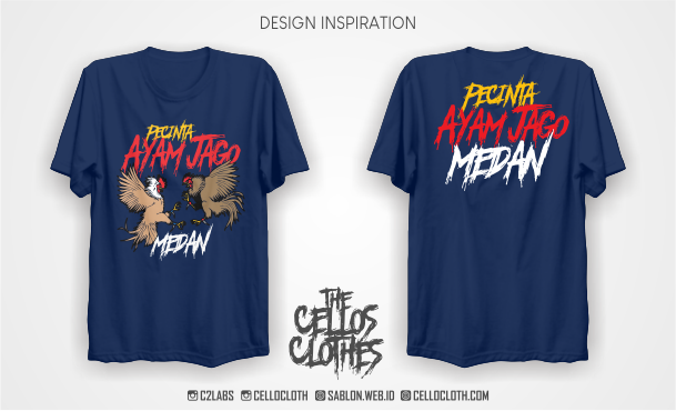 Desain Kaos Komunitas Penggemar Ayam Petarung - Kaos Ayam Aduan