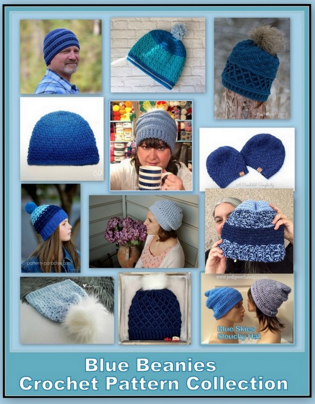 Posh Pooch Designs : Blue Beanies Crochet Pattern Collection | Posh ...