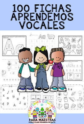 100 fichas para aprender las vocales