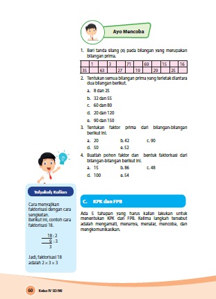 Senang belajar matematika kelas 4 sd halaman 54