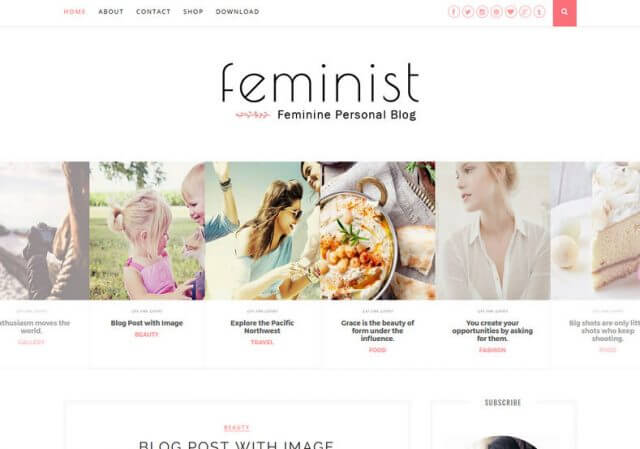 Feminist awesome Responsive Blogger Template Full Version Free Download