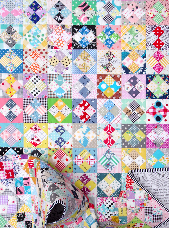 A Four-Patch in a Square Quilt  © Red Pepper Quilts 2021