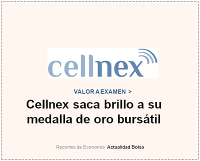  CELLNEX, VALOR A EXAMEN en Cinco Días.  4 de Enero 2020. 