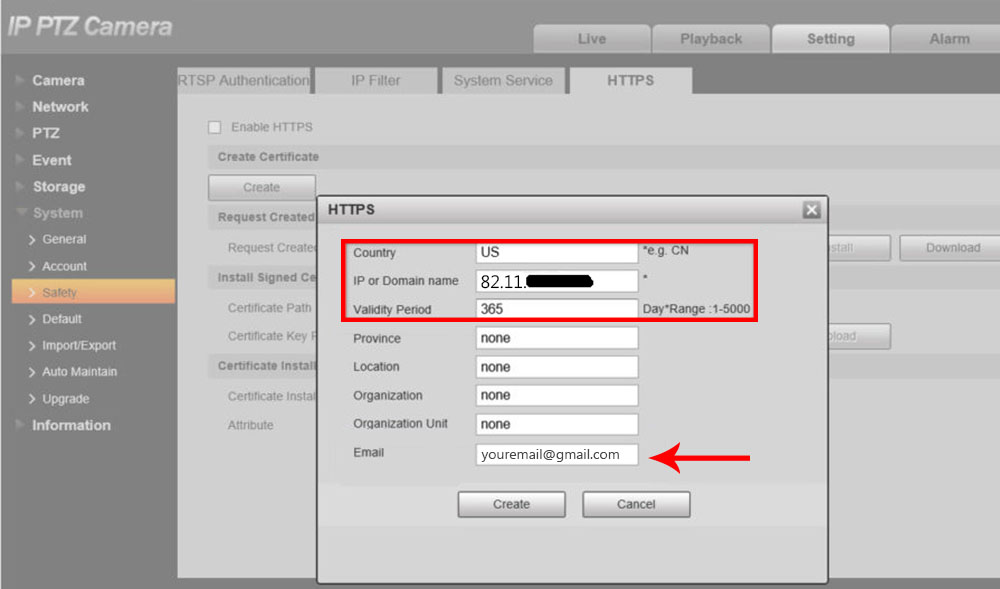 HTTPS Certificate Setup on Dahua