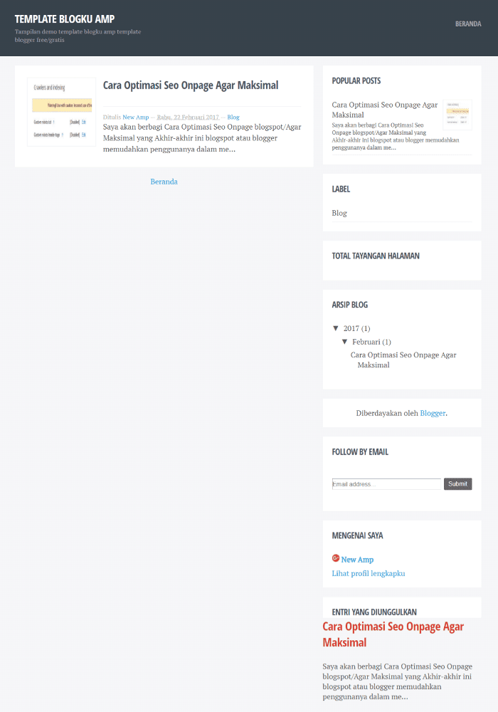 Blogku Best Free AMP Blogger Templates Blogku Best Free AMP Blogger Templates