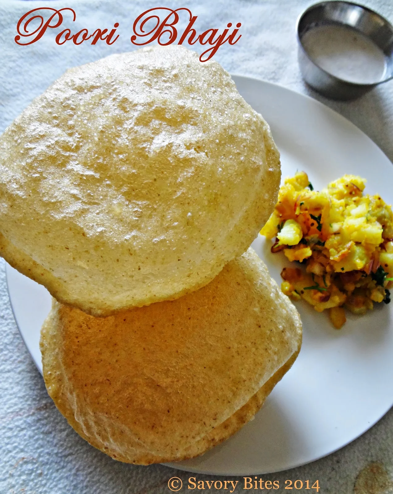 Poori Bhaji Breakfast Puffed Poori