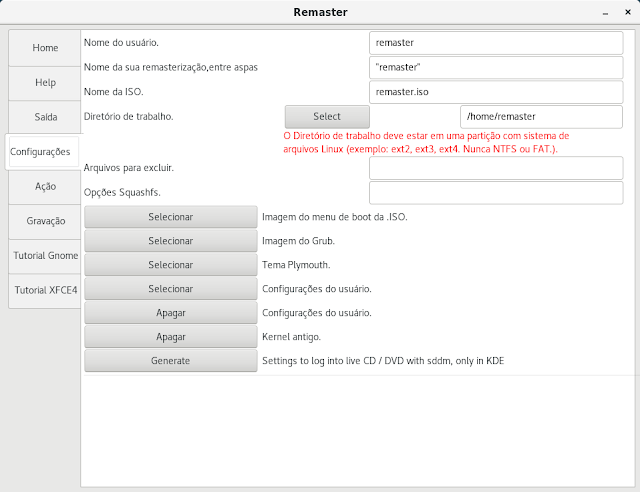 Ferramentas Linux 1 - Backup com Remaster GTK - Dicas Linux e Windows