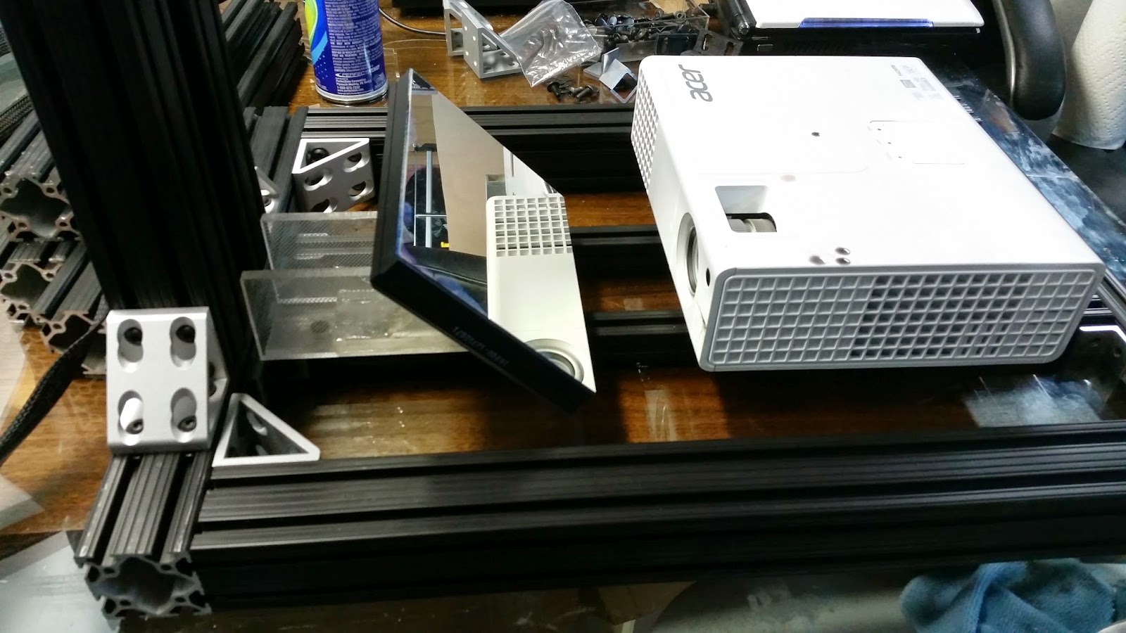 Can I change the angle of a projector so it beams straight to the front