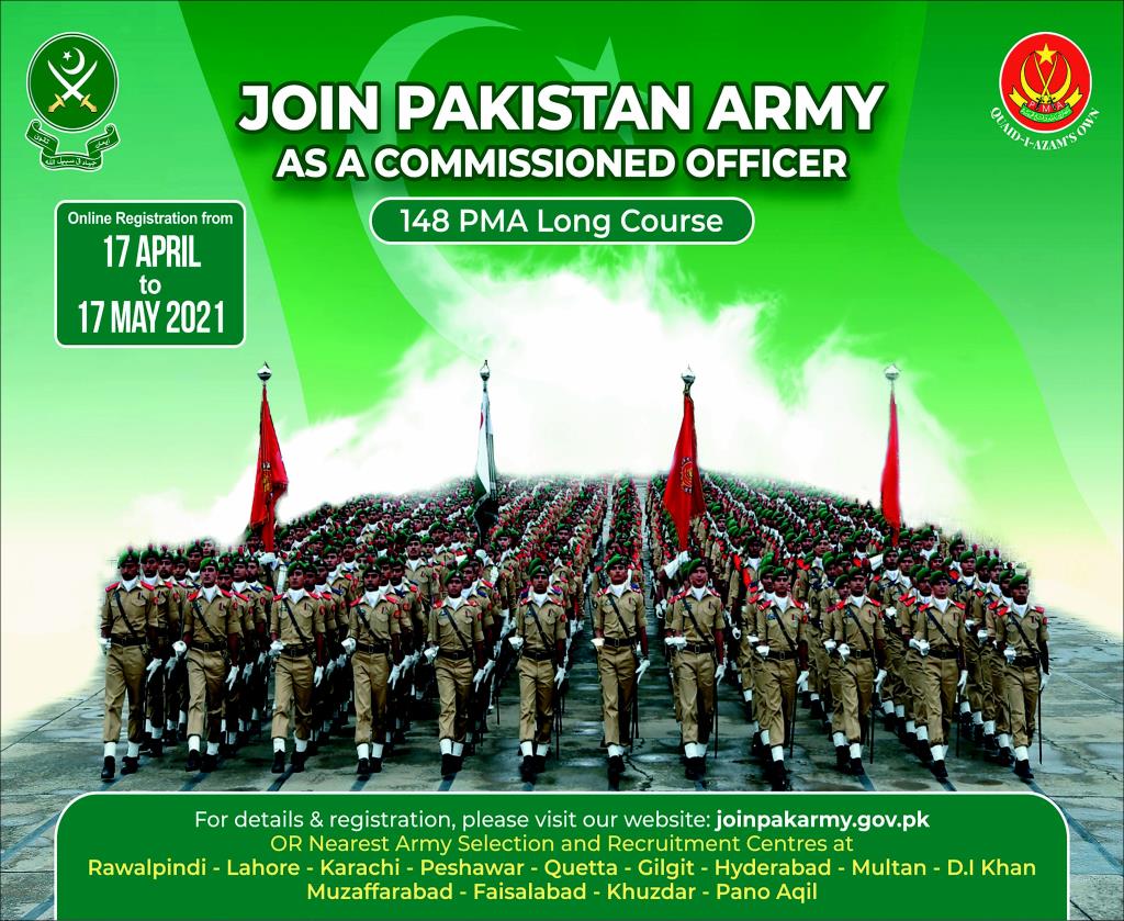 Pakistan Army Join as a PMA Long Course Commissioned Officer Jobs 2021