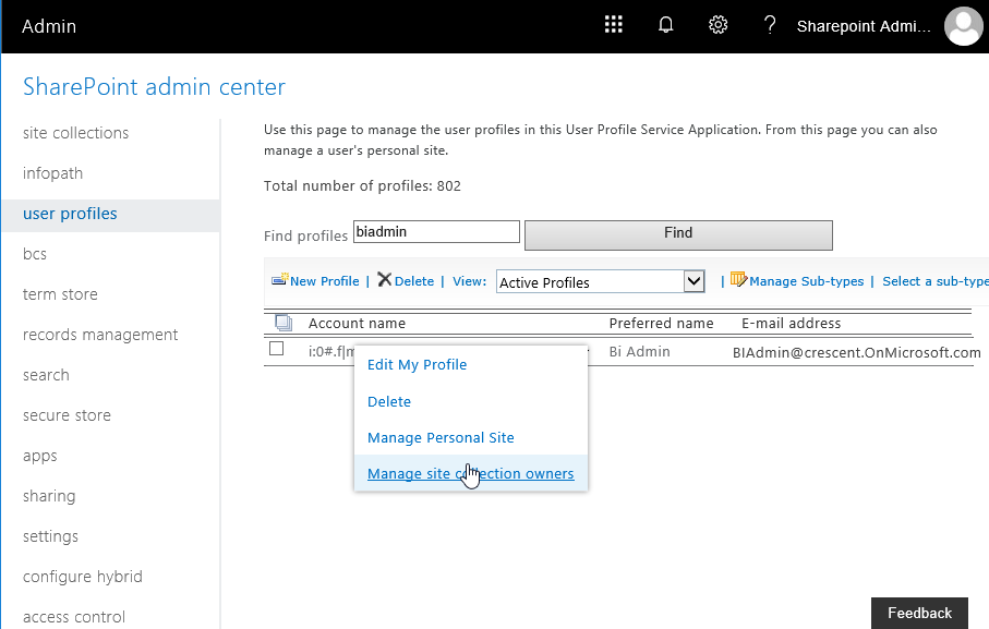 assign ediscovery permissions to onedrive for business sites