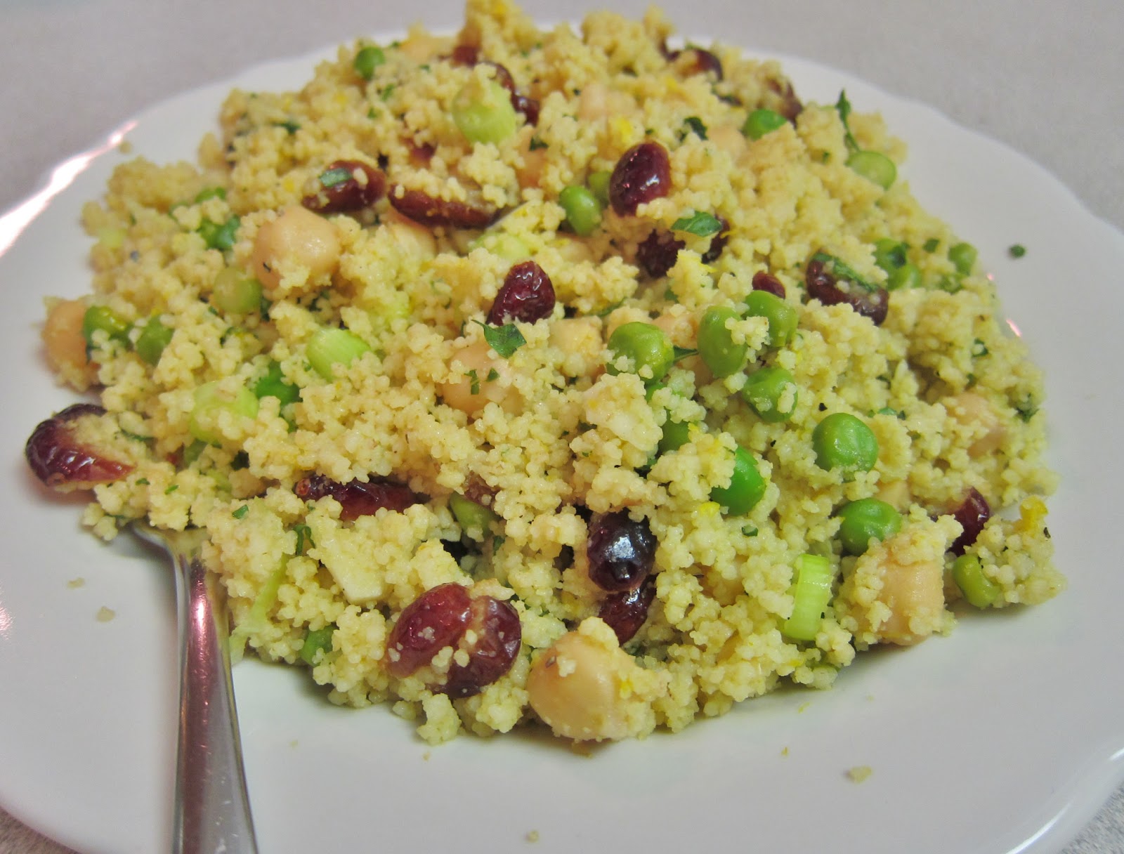 The Vegan Chronicle Curried Couscous Salad with Dried Cranberries