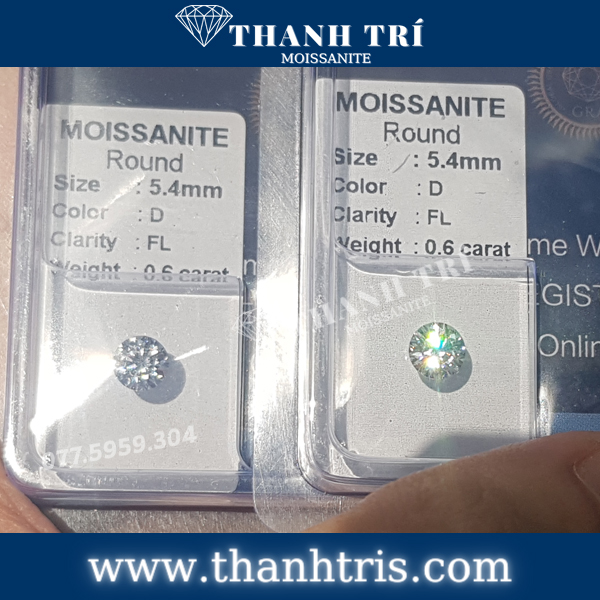 Kim cương Moissanite Round 5ly4