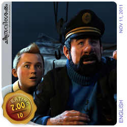 The Adventures of Tintin: The Secret of the Unicorn - A film by Steven Spielberg starring Jamie Bell, Andy Serkis, Simon Pegg, Nick Frost, Daniel Craig etc. Film Review by Haree for Chithravishesham.
