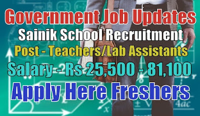 Sainik School Recruitment 2020