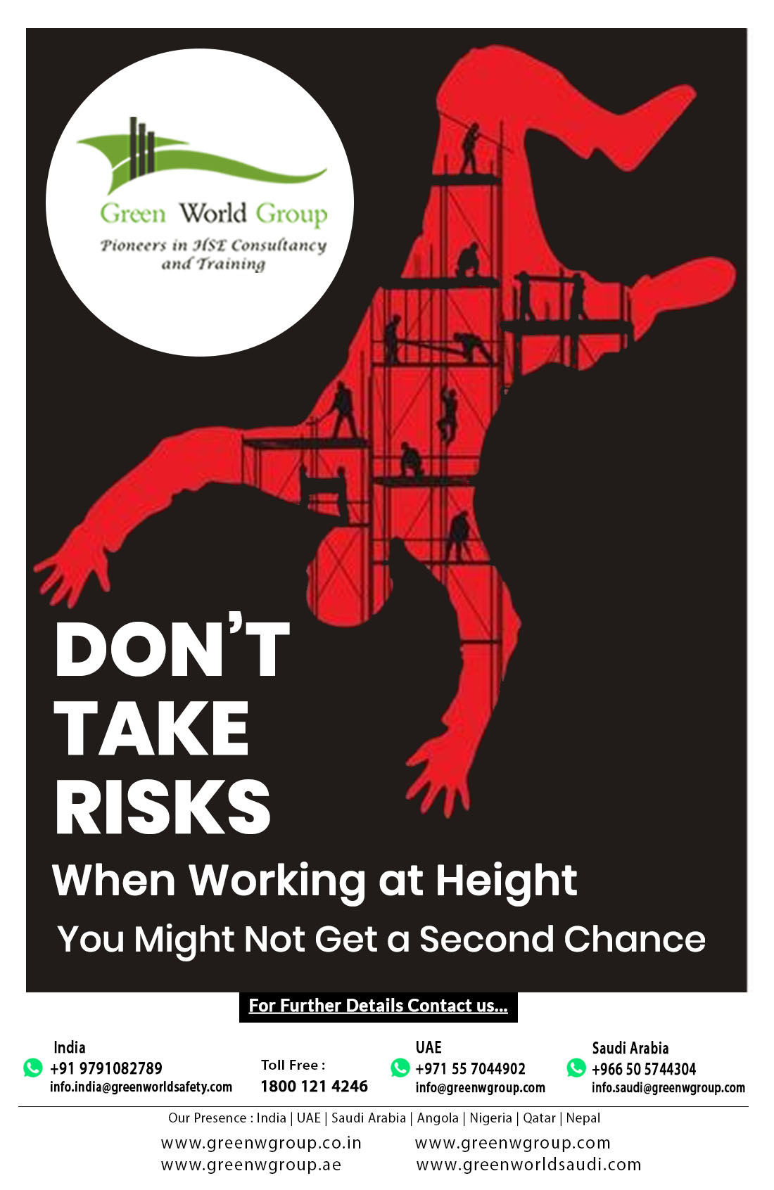 Working at Height Safety Slogan GWG