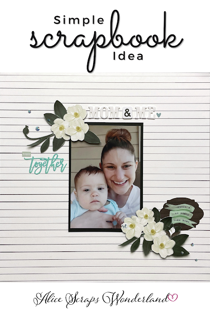 This quick and easy scrapbook layout idea is filled with gorgeous elements from Carta Bella.