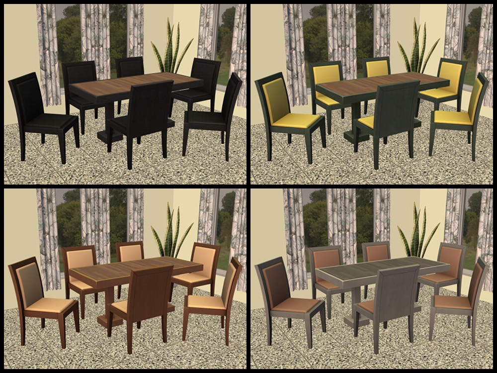 TheNinthWaveSims The Sims 2 The Sims 4 Dine Out Dining Set Recolours