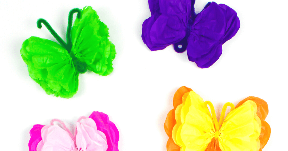 Tissue Paper Butterflies Fun DIY oh partyland