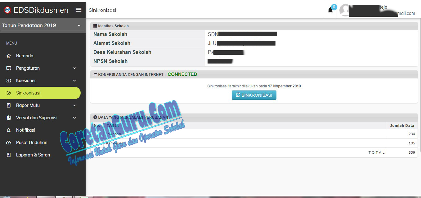 Cara Mengatasi Gagal Sinkronisasi Pada Aplikasi Eds Pmp Offline 2019 Versi 2019 11 Coretan Guru