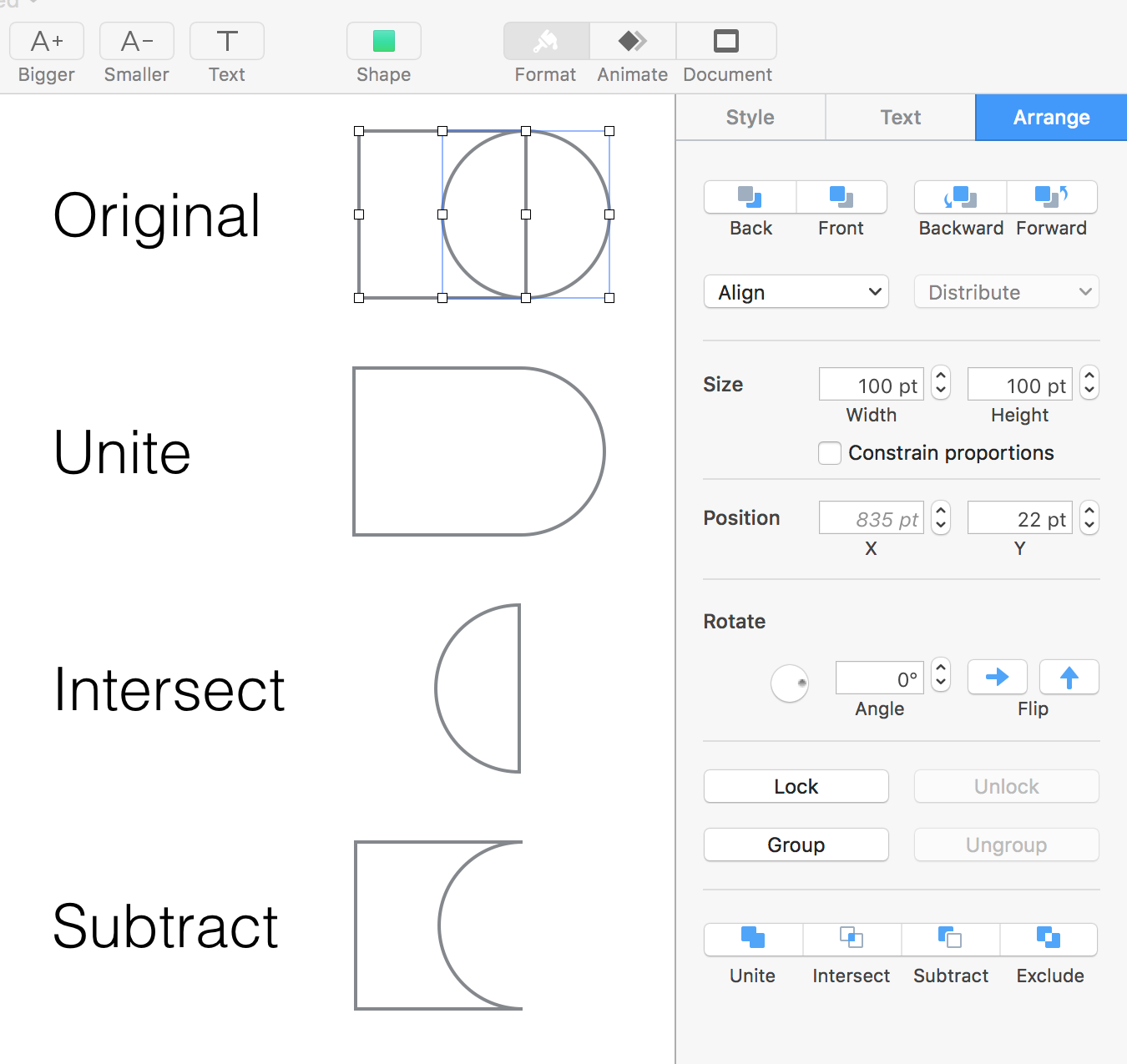 How to edit shapes in Keynote 7