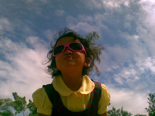 Kecil in her new sunglasses