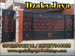 Pintu Gerbang / pintu pagar besi tempa klasik motif Maroko