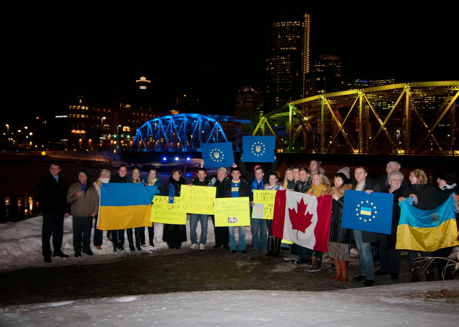UKRAINIAN CALGARY Lighting Calgary in Blue and Yellow