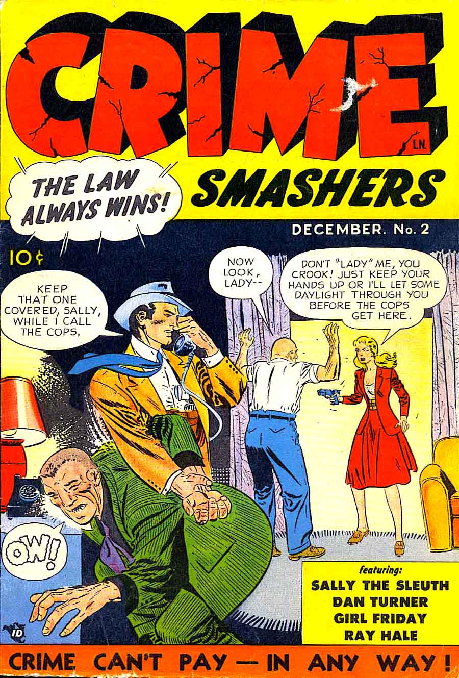 Crime Smashers #2 1950s crime comic book cover by Joe Kubert