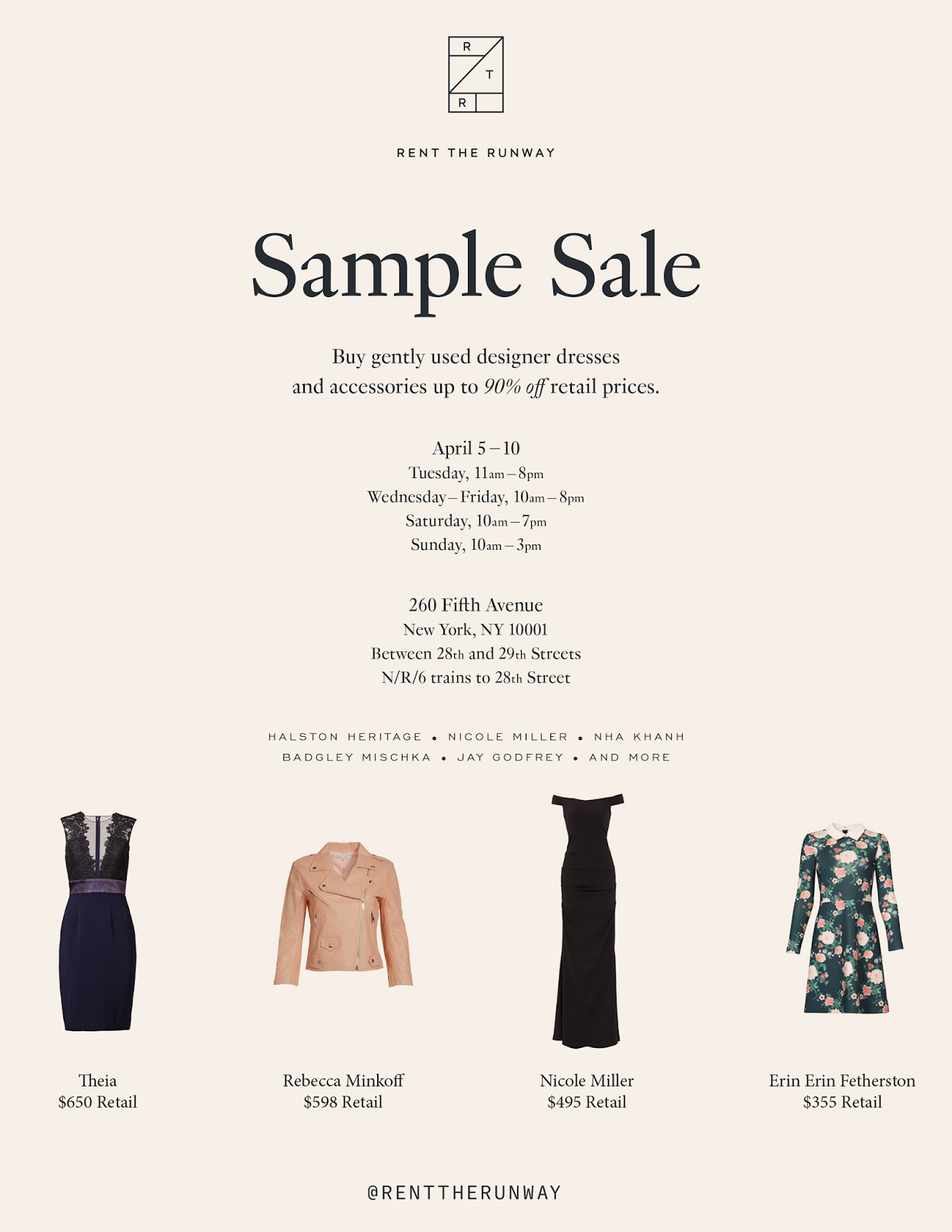 fashionably petite: Rent the Runway Sample Sale - 4/5 - 4/10/16