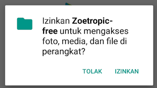 izinkan zoetropic mengakses media