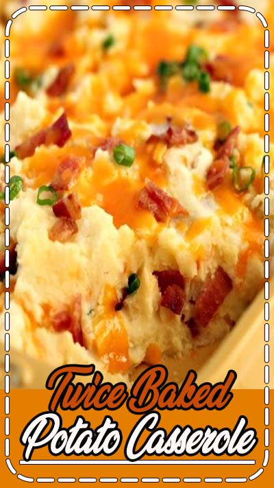 Loaded Twice Baked Potato Casserole! This delicious side has all of your favorite loaded potato flavors in a simple casserole!