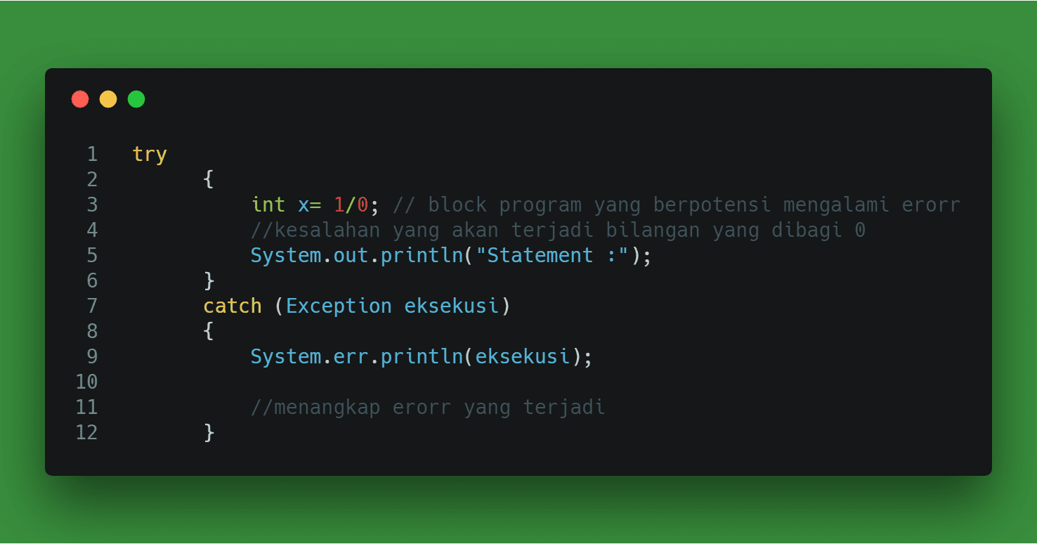 Belajar Mengenal Exception Handling Dalam Coding Java - Java Media Kita