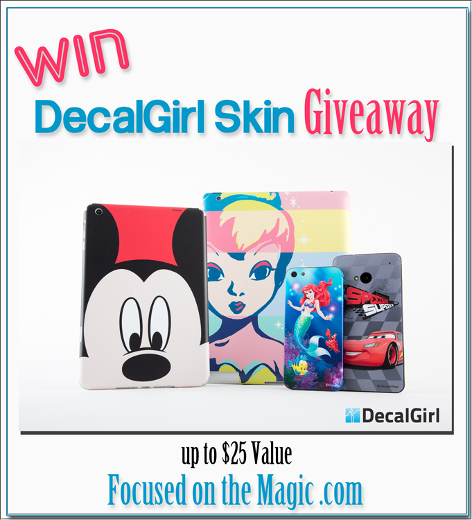 DecalGirl is offering one lucky Focused on the Magic reader their choice of a DecalGirl skin valued up to $25!