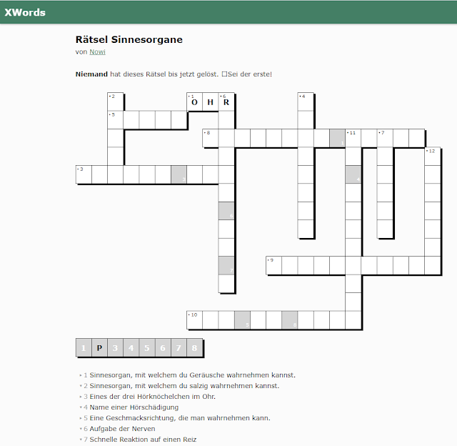 ICT-Ideen (Medien im Unterricht): Kreuzworträtsel mit XWords-Generator
