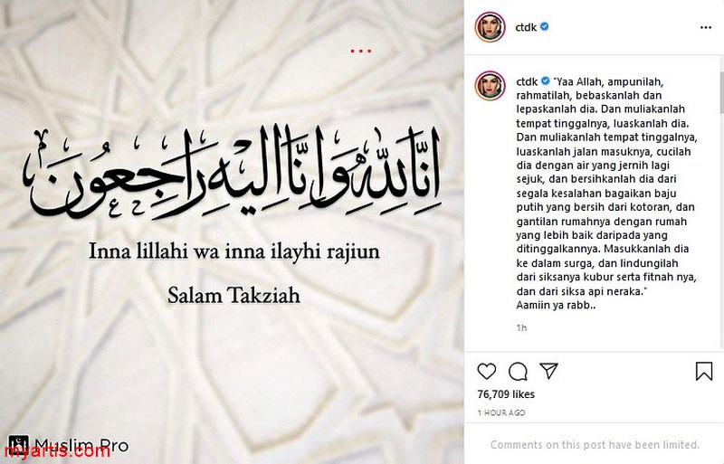 MYARTIS MY ARTIS DOA SITI NURHALIZA BUAT SITI SARAH