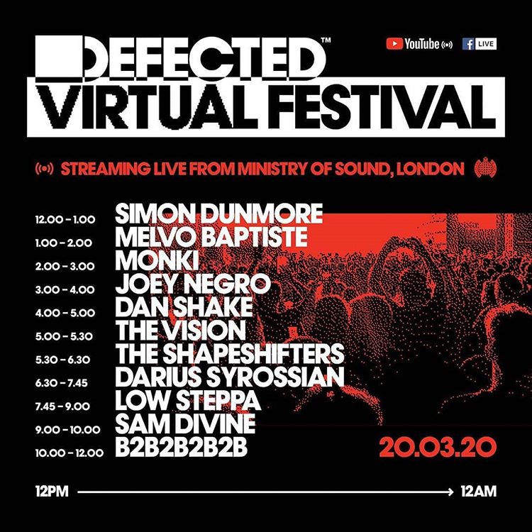 Defected Records nos presenta su DEFECTED VIRTUAL FESTIVAL Relecty