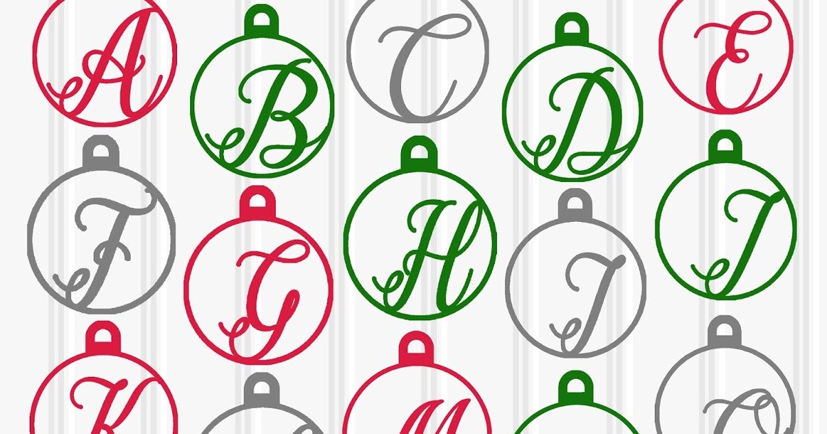 Free Christmas SVG Letter Set