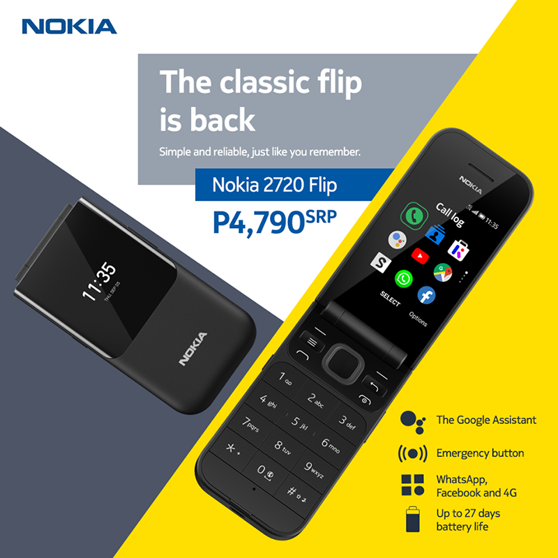nokia 2720 flip with 4g lte and google assistant key arrives in ph priced at php