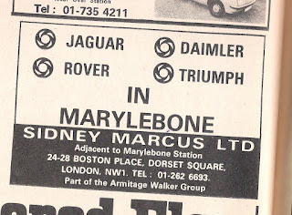 Sidney Marcus Ltd dealer advert Motor 21 October 1978